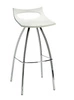 Hoker Diablito 65 cm biały chrom nowoczesny bez oparcia do kuchni i wyspy SCAB Design