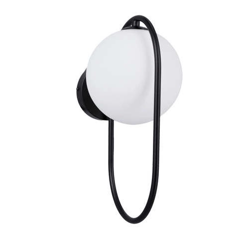 Kinkiet ścienny Cordel czarny nowoczesny ze szkła regulowany do salonu i sypialni CANDELLUX