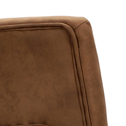 Hoker z oparciem Sylvia brązowy regulowany obrotowy nowoczesny do kuchni i jadalni Actona