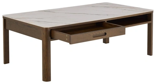 Stolik kawowy Southampton prostokątny nowoczesny z szufladą 130x70