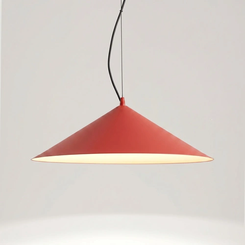 Lampa wisząca FINT czerwona LED do salonu regulowana 50 cm