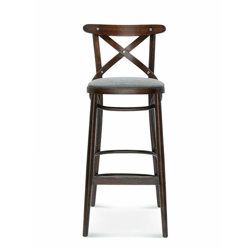 Hoker drewniany z oparciem Fameg BST-8810 personalizowany do kuchni i jadalni rustykalny 78 cm