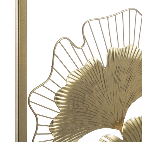 Złota dekoracja ścienna metalowa Ginko Atmosphera glamour ozdoba na ścianę do salonu 100 cm