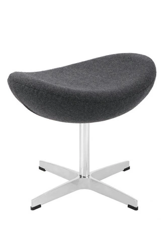 Podnóżek tapicerowany Jajo inspirowany Egg szary ciemny 41 nowoczesny do salonu D2.DESIGN