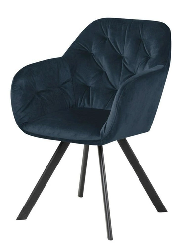 Krzesło Lola VIC Navy Blue tapicerowane