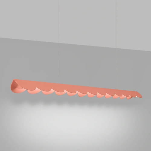 Lampa wisząca LED BISCUIT brzoskwiniowa nad stół do salonu 131 cm