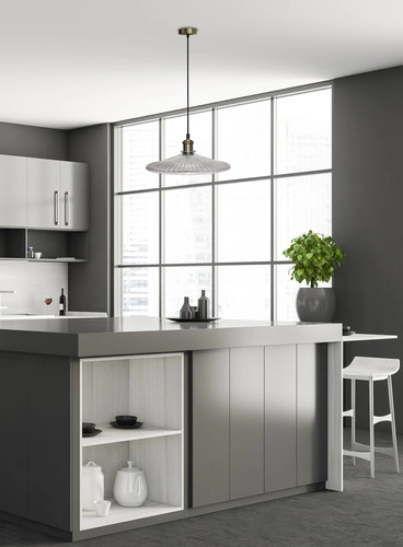 Lampa sufitowa Chester szklana transparentna 30 cm nowoczesna nad stół do jadalni