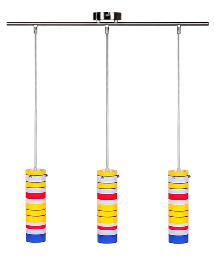 Lampa wisząca Fresco nowoczesna multikolor 3-punktowa do salonu z regulacją wysokości