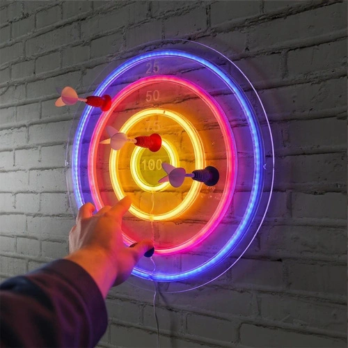 Lampka Tarcza z lotkami  LED kolorowa