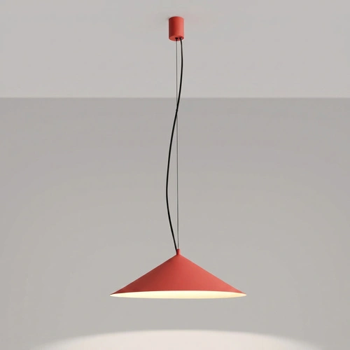 Lampa wisząca FINT czerwona LED regulowana do salonu nowoczesna