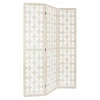 Parawan pokojowy Rayan biały drewniany 3-skrzydłowy składany dekoracyjny Atmosphera