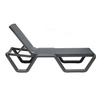 Leżak ogrodowy Vela SCAB Design czarny nowoczesny technopolimer regulowany sztaplowany