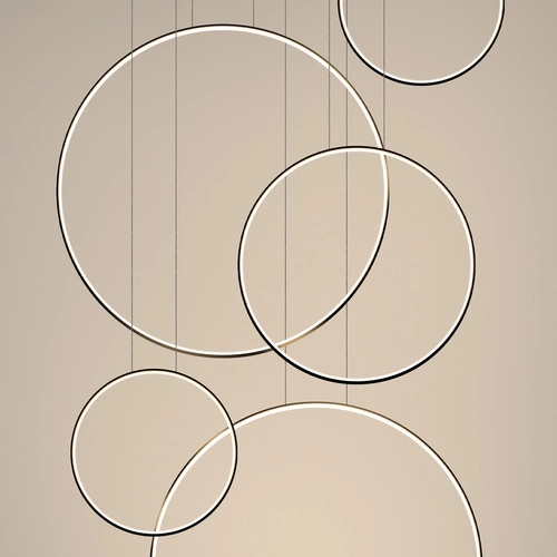 Lampa sufitowa LED RIO 5 czarna nowoczesna do salonu i jadalni Thoro 3000K