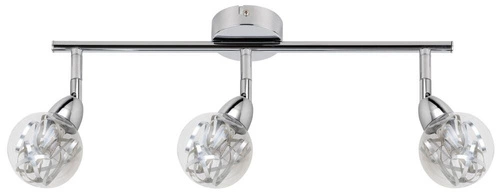 Lampa sufitowa Bolo listwa 3x6W LED smd  główka okrągła 1e z przegubem klosz wymienny kd system