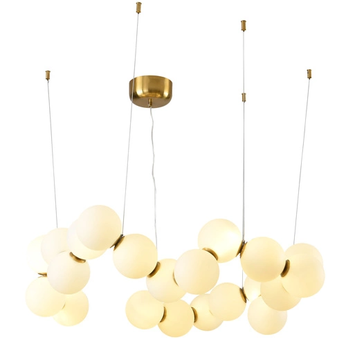 Lampa wisząca kula LED CORALLI-80 biała nowoczesna do salonu i nad stół 80 cm