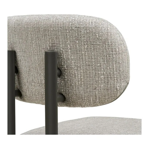 Krzesło Sila czarne tapicerowane welur do jadalni i salonu nowoczesne