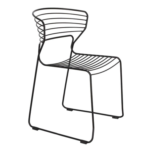 Zestaw 4 krzeseł Hilly czarne