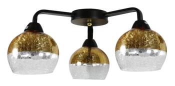 Lampa sufitowa Cromina gold 3x60W E27 czarny