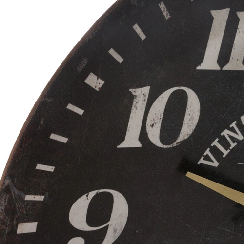 Zegar ścienny retro Alex 38 cm czarny cichy do salonu i sypialni Atmosphera