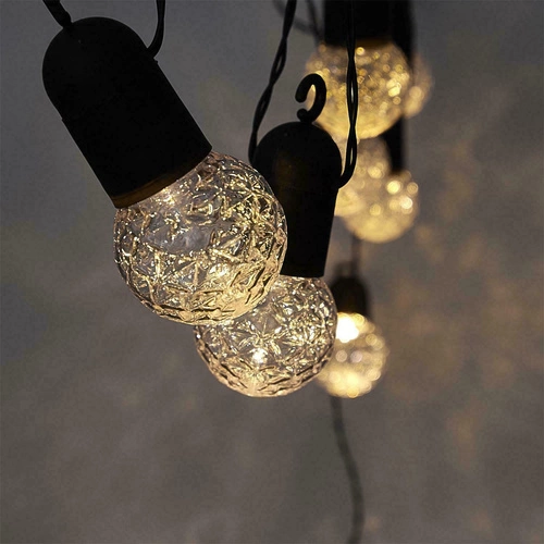 Girlanda świetlna LED Intesi nowoczesna czarna 270 cm do salonu i sypialni z przezroczystymi żarówkami