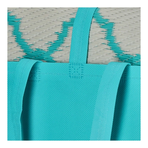 Mata kempingowa 90x180cm niebieska