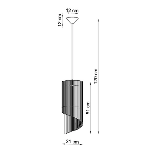 Lampa wisząca drewniana Alexia naturalna do salonu i jadalni Sollux Lighting 120 cm