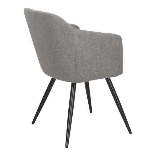 Krzesło tapicerowane Molto szare z podłokietnikami do jadalni i salonu nowoczesne