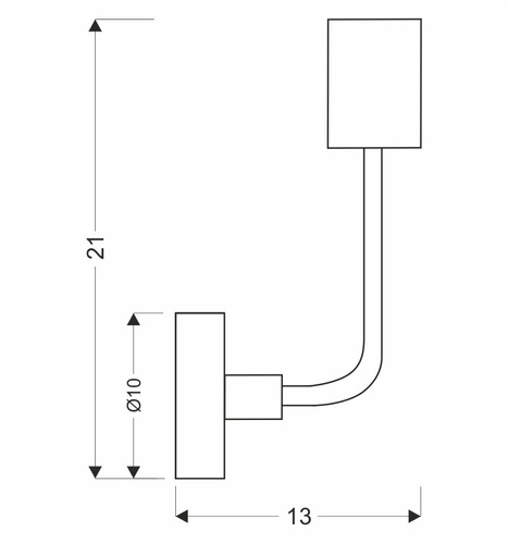 Kinkiet ścienny Saga czarny z patyną nowoczesny metalowy do salonu i sypialni 21 cm