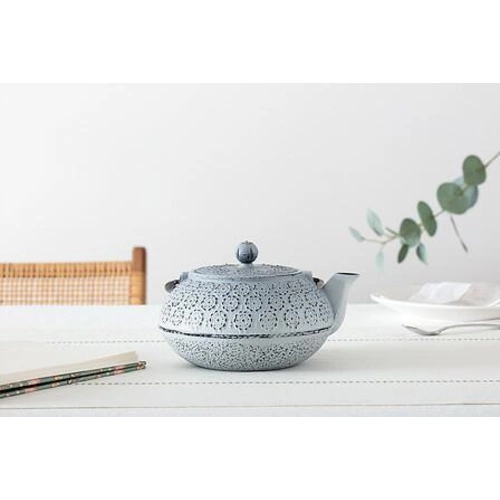 Imbryk żeliwny Folk biały 1l 5five simply smart do parzenia herbaty z sitkiem