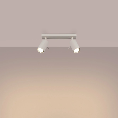 Plafon sufitowy RING 2 beżowy nowoczesny stalowy do salonu i sypialni ruchomy SOLLUX