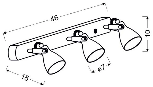 Lampa sufitowa Ash nowoczesna szara regulowana 3-punktowa do salonu i sypialni