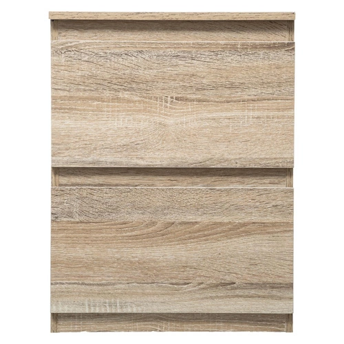 Szafka nocna drewniana Dolo 48 cm z 2 szufladami boho dąb sonoma 5five simply smart