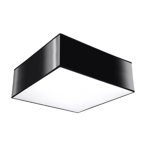 Plafon kwadratowy czarny HORUS 25 nowoczesny do salonu kuchni sypialni Sollux Lighting