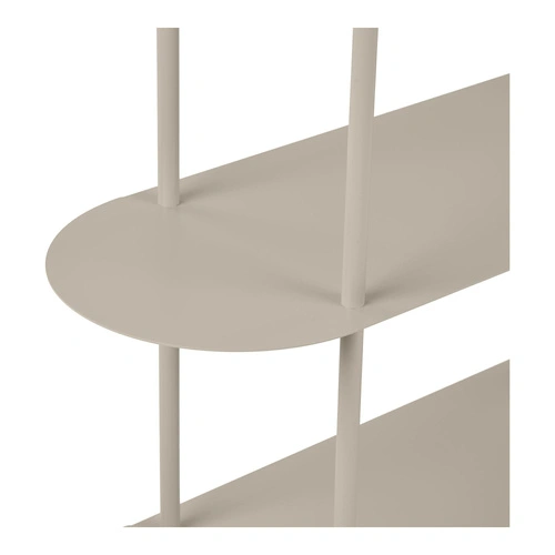 Regał metalowy Rieti piaskowy 5 półek do salonu na książki 90 cm