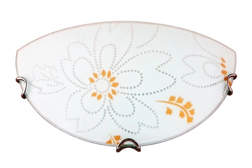 Plafon sufitowy Lana CANDELLUX LIGHTING biały szklany klasyczny do salonu i sypialni 30 cm