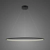 Nowoczesna lampa sufitowa LED Altavola No.1 okrągła czarna 100cm do salonu