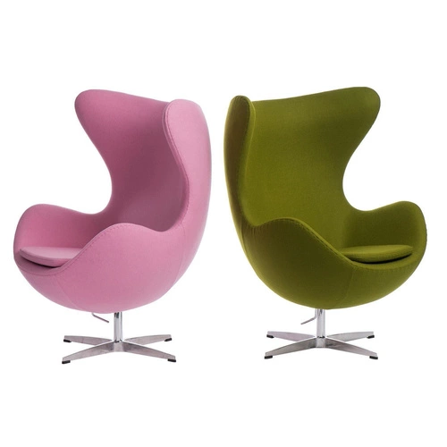 Fotel uszak Jajo Egg D2.DESIGN zielony kaszmir obrotowy bujany nowoczesny do salonu