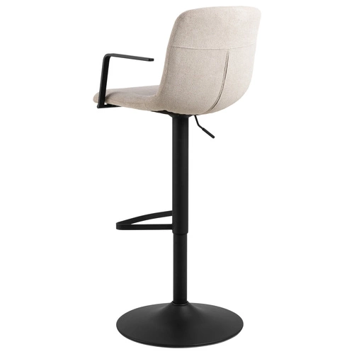 Hoker Pablo beżowy obrotowy z oparciem i podłokietnikami do kuchni nowoczesny Actona