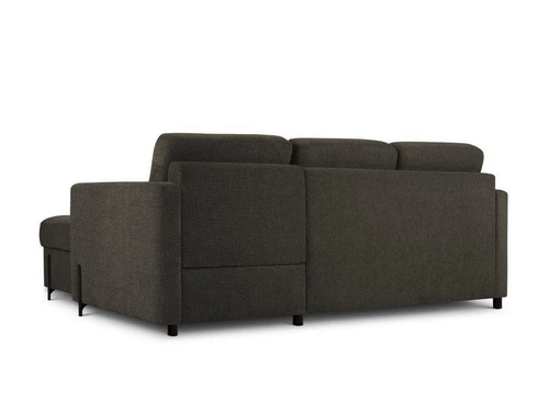 Narożnik z funkcją spania Gabriel Dark Grey Structured Fabric prawostronny