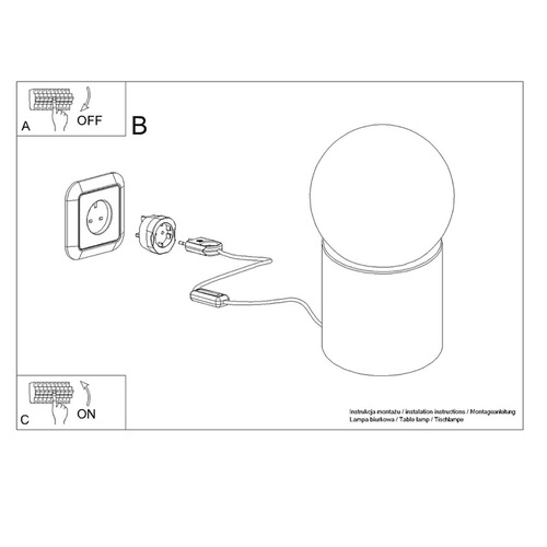 Drewniana lampka biurkowa BOOMO SOLLUX LIGHTING nowoczesna lampka na biurko do gabinetu i sypialni