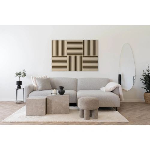 Panel ścienny 3D akustyczny House Nordic naturalny 52x52 dekoracja do salonu