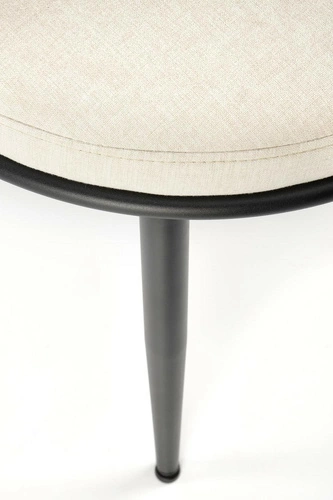 Krzesło do jadalni welurowe Wendy tapicerowane glamour na czarnych nogach Intesi