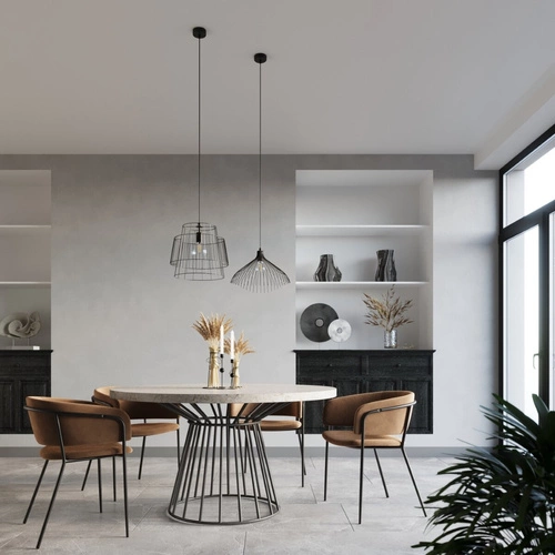 Lampa wisząca UMB czarna nowoczesna do salonu loftowa metalowa nad stół 40 cm Sollux