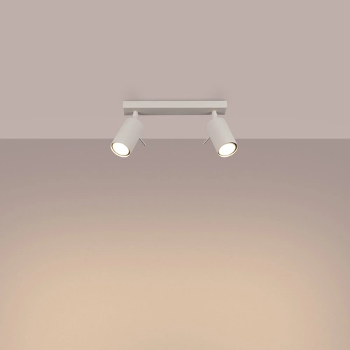 Plafon sufitowy RING 2 beżowy nowoczesny stalowy do salonu i sypialni ruchomy SOLLUX