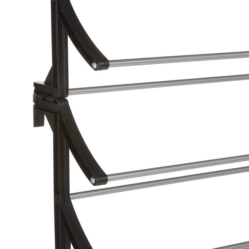 Czarna półka na buty Bulky 5five simply smart do zawieszenia na drzwi, 11 półek, wysoka, nowoczesna