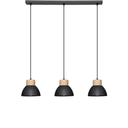 Lampa wisząca Desy czarna/ naturalna