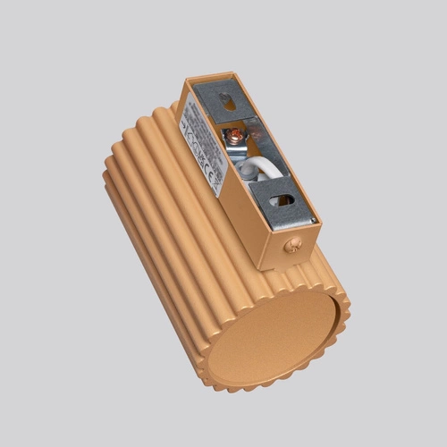 Kinkiet ścienny KARBON 10 złoty aluminium glamour do salonu i sypialni świeci góra dół