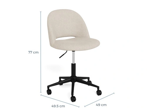 Fotel biurowy Allan beżowy obrotowy na kółkach do biurka Actona