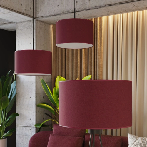 Lampa wisząca NEVIA burgund minimalistyczna do salonu i jadalni 40 cm