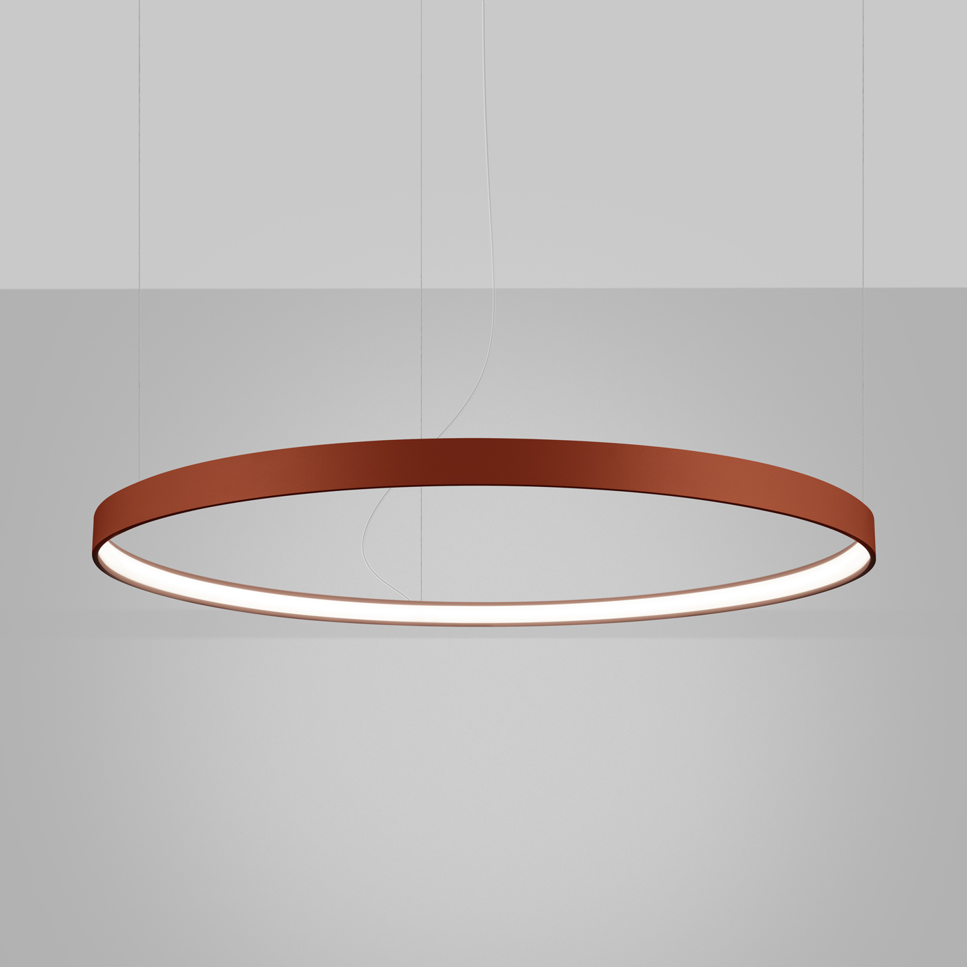 Żyrandol LED RIO 110 nowoczesny czerwony do salonu i jadalni regulowany nad stół